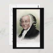 Old Postcard - US-Präsident John Adams Postkarte (Vorne/Hinten)