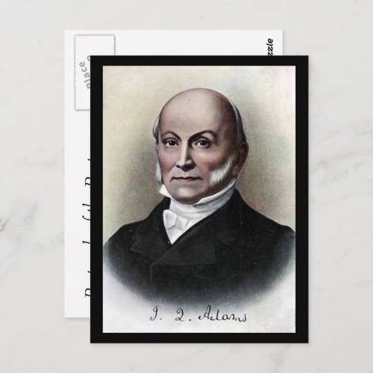 Old Postcard - US-Präsident John Quincy Adams Postkarte (Vorne/Hinten)