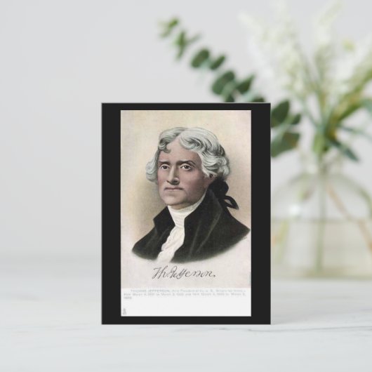 Old Postcard - US-Präsident Thomas Jefferson Postkarte (Stehend Vorderseite)
