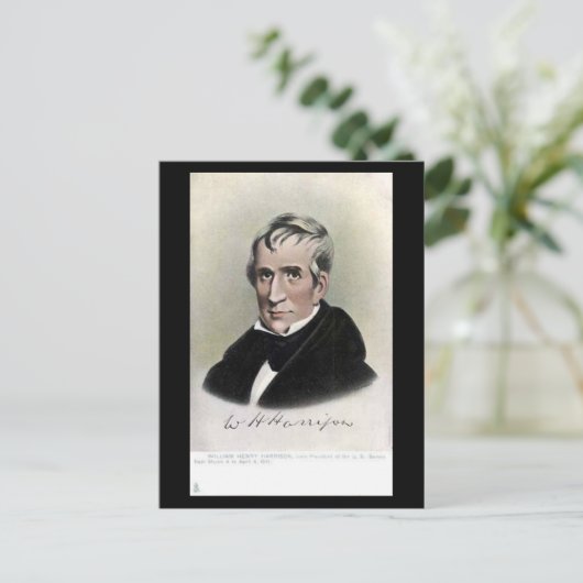 Old Postcard - US-Präsident William Harrison Postkarte (Stehend Vorderseite)