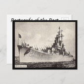Old Postcard - USS Des Moines Postkarte (Vorne/Hinten)