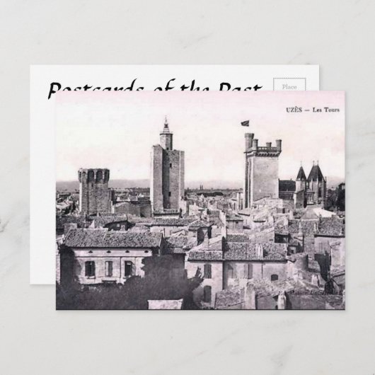 Old Postcard - Uzès, Gard, Frankreich Postkarte (Vorne/Hinten)