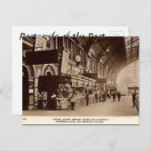 Old Postcard - Victoria Station, London Postkarte (Vorne/Hinten)