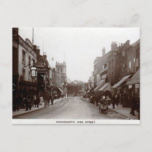 Old Postcard - Wandsworth High St, London Postkarte (Vorderseite)