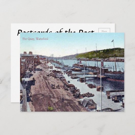 Old Postcard - Waterford, Irland Postkarte (Vorne/Hinten)