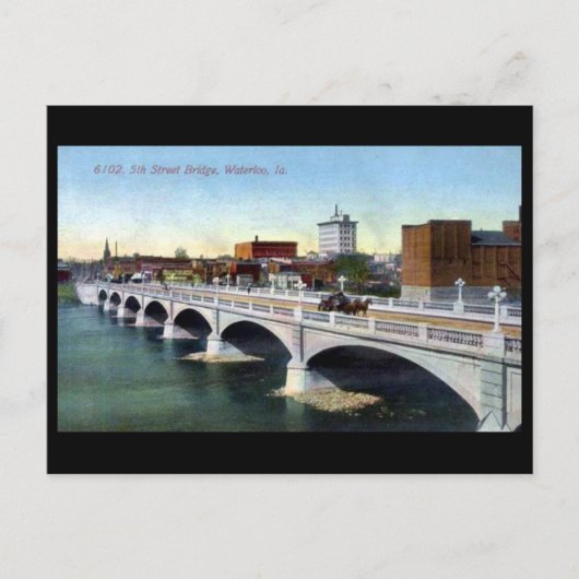 Old Postcard - Waterloo, Iowa, USA Postkarte (Vorderseite)