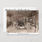 Old Postcard - Waterloo Station, London Postkarte (Vorne/Hinten)
