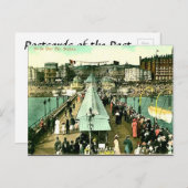Old Postcard - West Pier, Brighton, Sussex Postkarte (Vorne/Hinten)