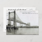 Old Postcard - Widnes & Runcorn Transporter Bridge Postkarte (Vorne/Hinten)