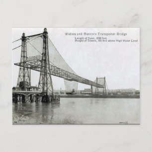 Old Postcard - Widnes & Runcorn Transporter Bridge Postkarte