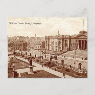 Old Postcard - William Brown Street, Liverpool Postkarte