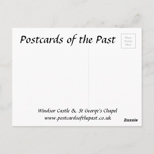 Old Postcard - Windsor Castle Postkarte (Rückseite)