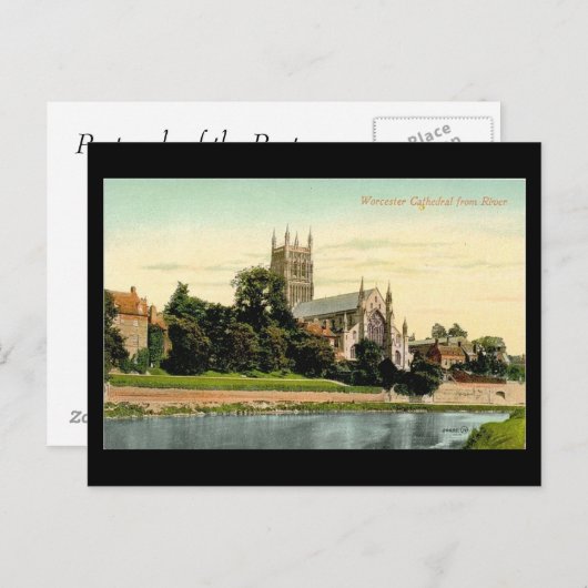 Old Postcard - Worcester Cathedral Postkarte (Vorne/Hinten)