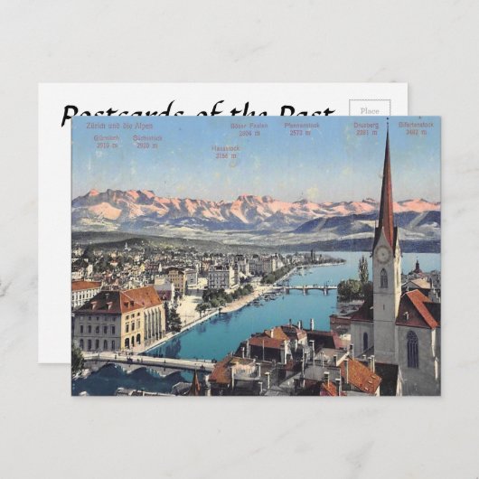Old Postcard - Zürich, Schweiz Postkarte (Vorne/Hinten)