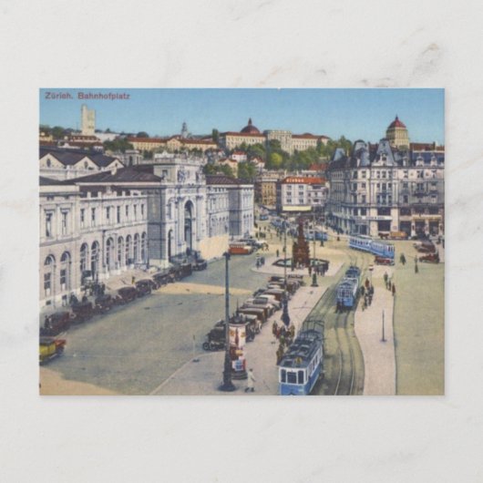 Old Postcard - Zürich, Schweiz Postkarte (Vorderseite)