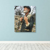 Old Potato man Statue Sioux Falls SD Mckennan Park Leinwanddruck (Insitu (Holzboden))