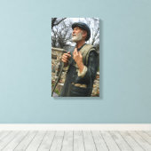 Old Potato man Statue Sioux Falls SD Mckennan Park Leinwanddruck (Insitu (Holzboden))