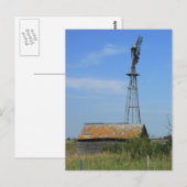 Old Prairie Windmill Postkarte (Vorne/Hinten)