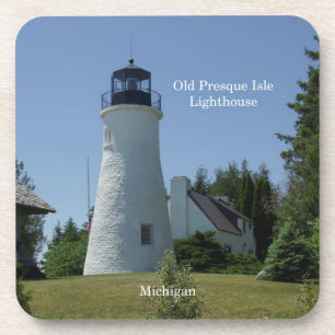Old Presque Isle Lighthouse 6 Untersetzer aus Kuns