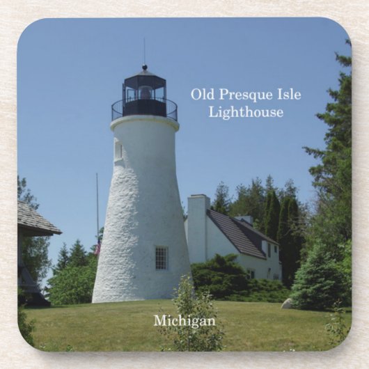 Old Presque Isle Lighthouse 6 Untersetzer aus Kuns (Vorderseite)