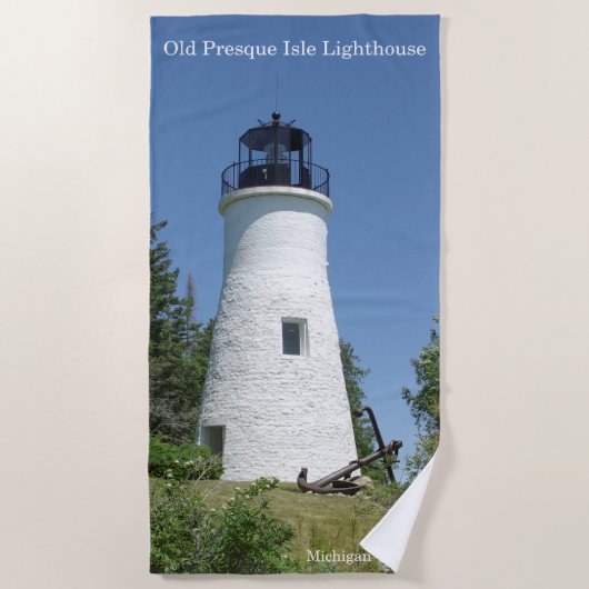 Old Presque Isle Lighthouse Badetuch (Vorderseite)