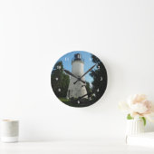 Old Presque Isle Lighthouse Clock Runde Wanduhr (Zuhause)