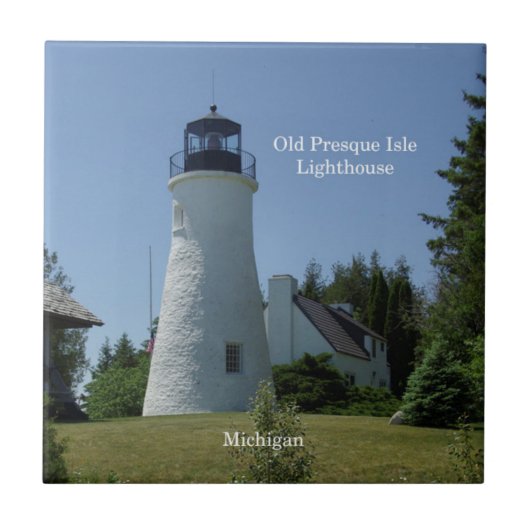 Old Presque Isle Lighthouse Fliesen (Vorderseite)