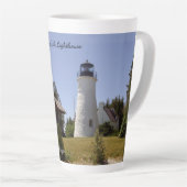 Old Presque Isle Lighthouse Latte Tasse (Rechte Ecke)