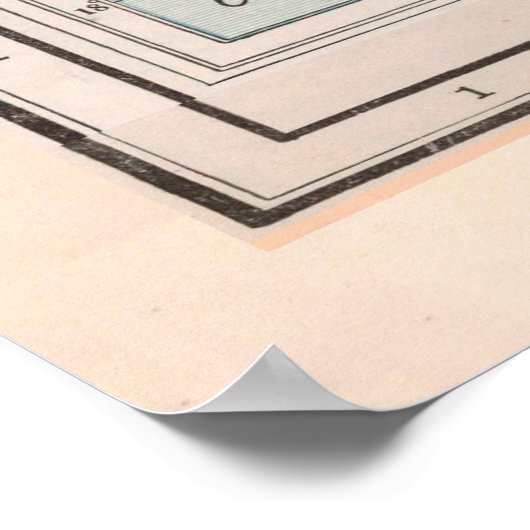 Old Puerto Rico Map (1912) Poster (Ecke)