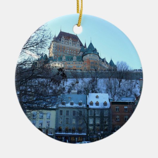 Old Quebec City, Quebec, Kanada Keramik Ornament (Vorne)