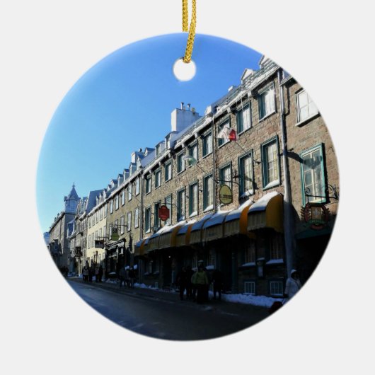 Old Quebec City, Quebec, Kanada Keramik Ornament (Vorne)