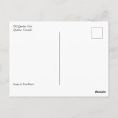 Old Quebec City, Quebec, Kanada Postkarte (Rückseite)