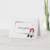 Old Rag Doll Dankbarkeit Karte (Vorderseite)