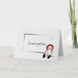 Old Rag Doll Dankbarkeit Karte