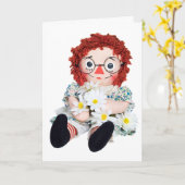 Old Rag Doll Friend Karte (Gelbe Blume)