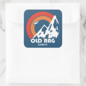 Old Rag Mountain Sun Adler Quadratischer Aufkleber (Tasche)