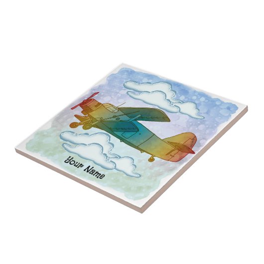 Old Rainbow Plane Fliese (Seite)