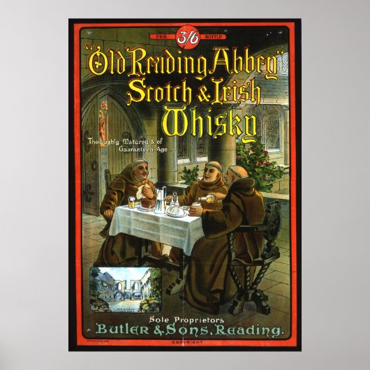 Old Reading Abbey Whisky Poster (Vorne)