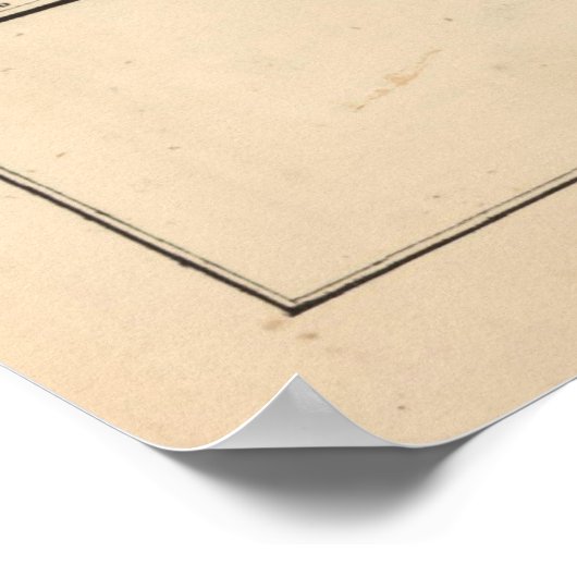 Old Reading PA Map (1877) Poster (Ecke)