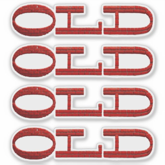 Old Red Brick Aufkleber (Vorderseite)