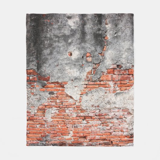 Old red brick wall rough of old temple in Ayutthay Fleecedecke (Vorderseite)