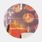 Old red candles ornament aus glas (Rückseite)