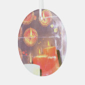 Old red candles ornament aus glas (Vorderseite links)