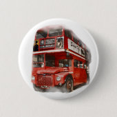 Old Red London Bus Button (Vorderseite)