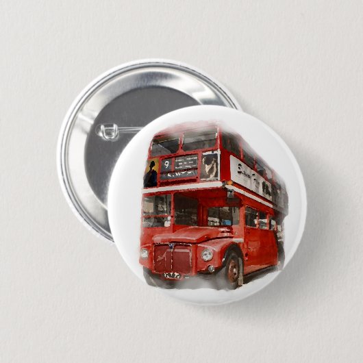 Old Red London Bus Button (Vorne & Hinten)