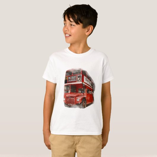 Old Red London Bus T-Shirt (Vorne ganz)