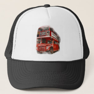 Old Red London Bus Truckerkappe