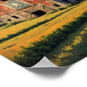 Old Red Texas Barn Digital Poster (Ecke)