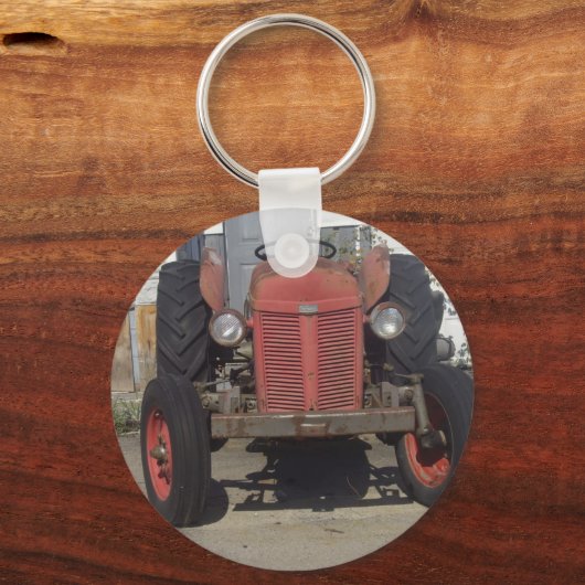 Old Red Tractor Schlüsselanhänger (Vorderseite)