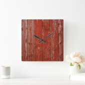 Old red wood quadratische wanduhr (Zuhause)